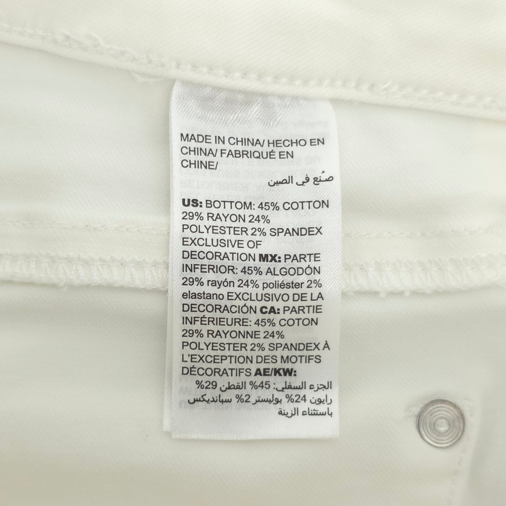 Chico's Premium Soft Slim Ankle Womens Jeans Size 6 White Stretch Casual - Picture 6 of 10